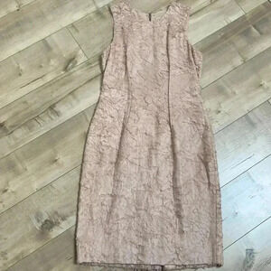 BCBG Max Azria Blush Pink Silk Feather Dress Sz 4